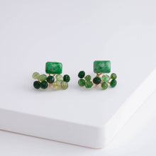 Load image into Gallery viewer, Fairy maw sit sit and green garnet earrings [Limited Edition]
