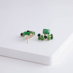 Fairy maw sit sit and green garnet earrings [Limited Edition]