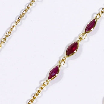 Gemstone X3 ruby bracelet