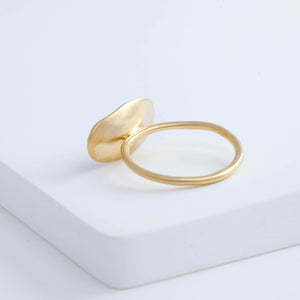 Gold petal ring