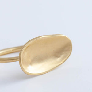 Gold petal ring
