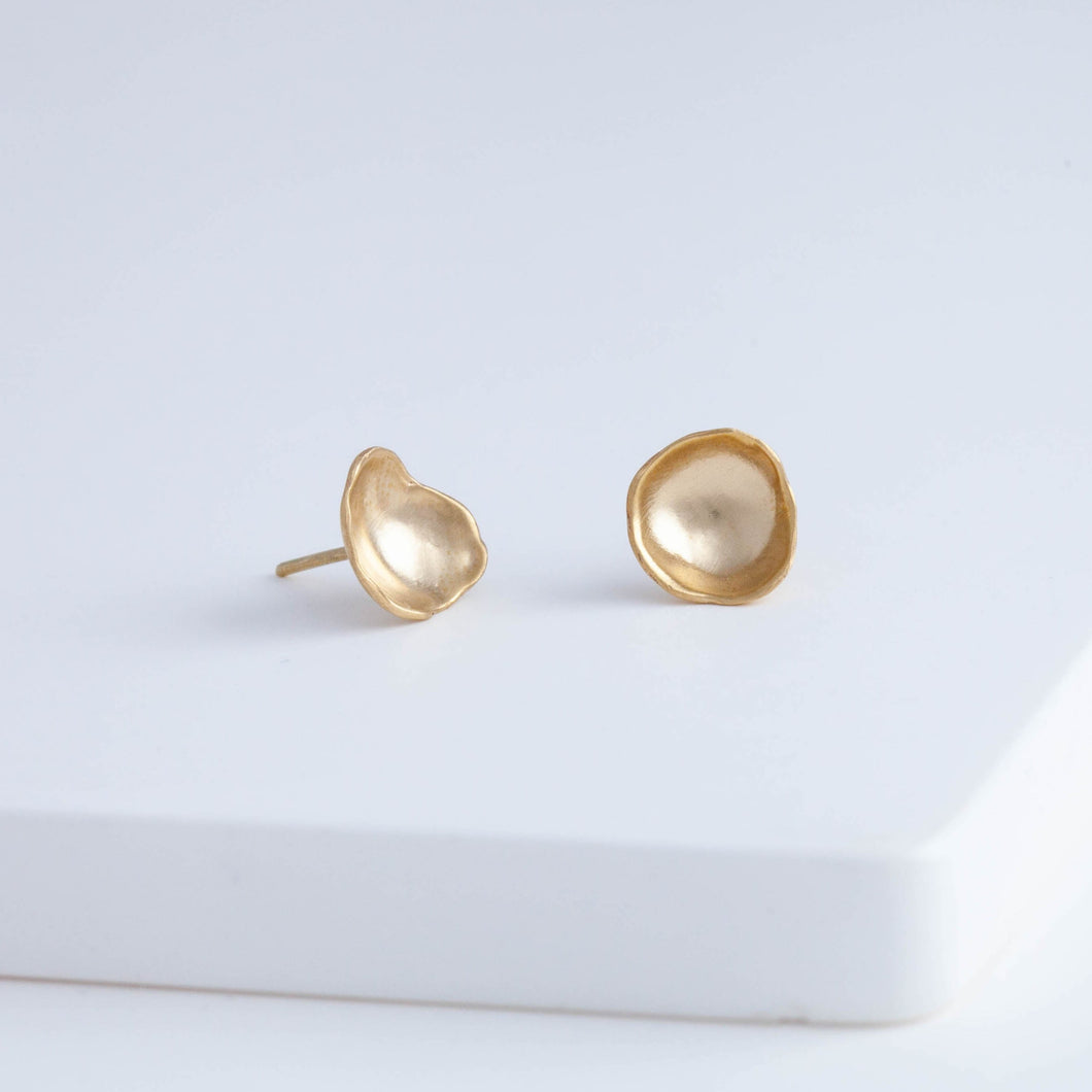 Medium gold petal studs