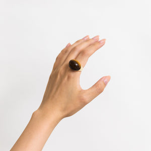 Rock tiger's eye ring - Kolekto 