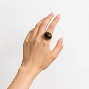 Rock tiger's eye ring - Kolekto 