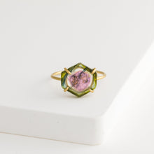 Load image into Gallery viewer, Rough stone watermelon tourmaline ring - Kolekto 
