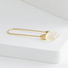 Load image into Gallery viewer, Drop square rutilated quartz earring - Kolekto 
