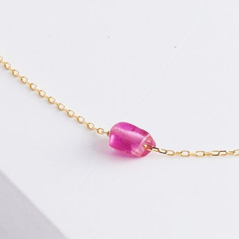 Rough stone ruby bracelet - Kolekto 