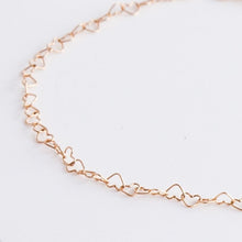 Load image into Gallery viewer, Heart chain bracelet (rose gold) - Kolekto 

