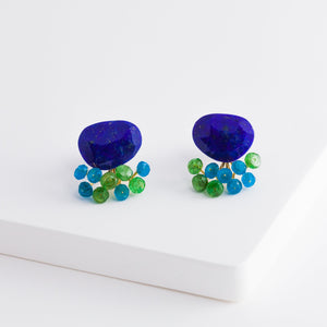 Fairy lapis lazuli and mixed stone earrings - Kolekto 