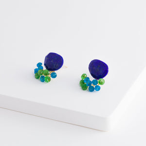 Fairy lapis lazuli and mixed stone earrings - Kolekto 
