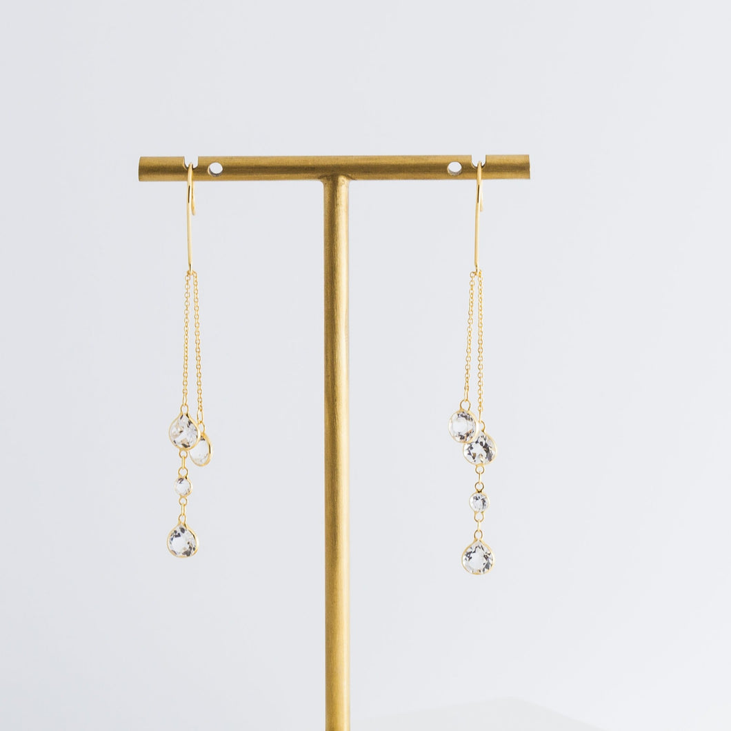 Sliding quartz earrings - Kolekto 