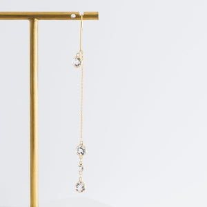 Sliding quartz earrings - Kolekto 