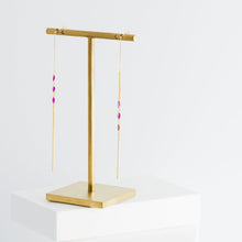 Load image into Gallery viewer, Gemstone X3 ruby drop earring - Kolekto 
