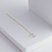 Load image into Gallery viewer, Rough stone diamond quartz drop earring - Kolekto 
