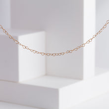 Load image into Gallery viewer, Heart chain long necklace (rose gold)
