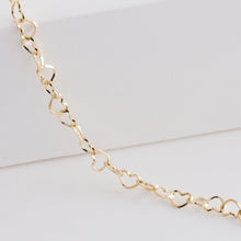 Load image into Gallery viewer, Heart chain long necklace (yellow gold) - Kolekto 
