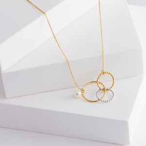 Bubble triple ring necklace - Kolekto 