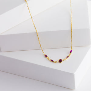 Gemstone ruby necklace - Kolekto 