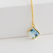 Load image into Gallery viewer, Gemstone topaz center chain necklace - Kolekto 
