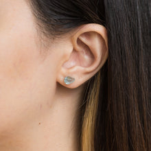 Load image into Gallery viewer, Rough stone aquamarine stud - Kolekto 
