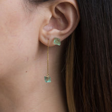 Load image into Gallery viewer, Rough stone fluorite drop earring - Kolekto 
