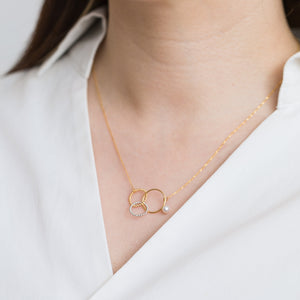 Bubble triple ring necklace - Kolekto 