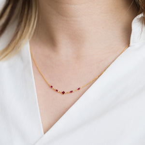 Gemstone ruby necklace - Kolekto 