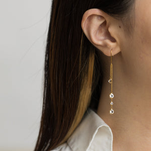 Sliding quartz earrings - Kolekto 