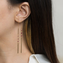 Load image into Gallery viewer, Gemstone X3 ruby drop earring - Kolekto 
