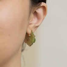 Load image into Gallery viewer, Crest red moss agate lotus earrings - Kolekto 
