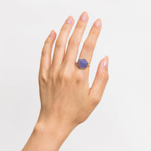 Load image into Gallery viewer, Cube blue chalcedony ring - Kolekto 
