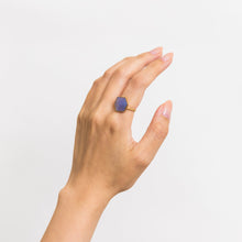 Load image into Gallery viewer, Cube blue chalcedony ring - Kolekto 
