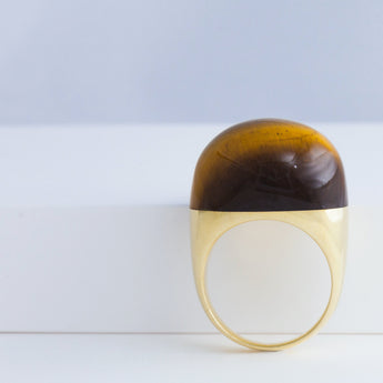 Rock tiger's eye ring - Kolekto 
