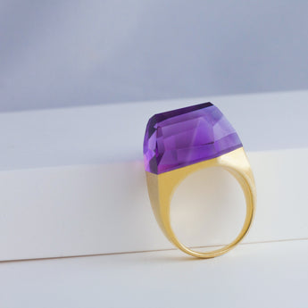 Rock amethyst ring - Kolekto 