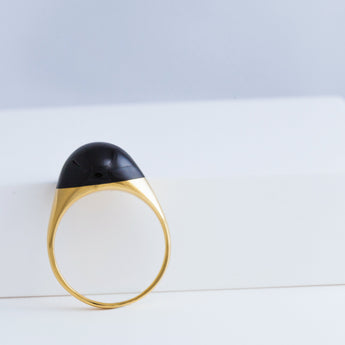 Mini rock onyx ring - Kolekto 