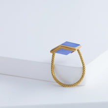 Load image into Gallery viewer, Cube blue chalcedony ring - Kolekto 
