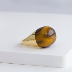 Rock tiger's eye ring - Kolekto 