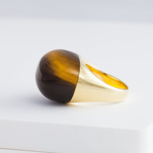 Rock tiger's eye ring - Kolekto 