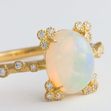 Load image into Gallery viewer, Spread water opal diamond ring - Kolekto 
