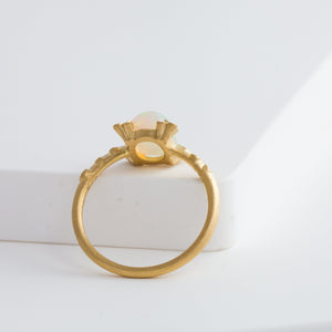 Spread water opal diamond ring - Kolekto 