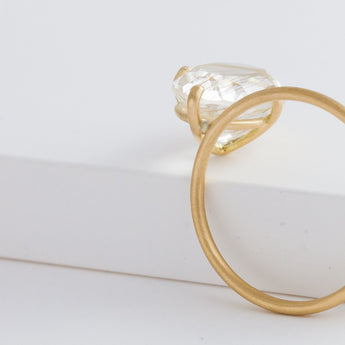 Fall in drop rutilated quartz ring - Kolekto 