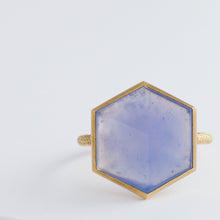 Load image into Gallery viewer, Cube blue chalcedony ring - Kolekto 
