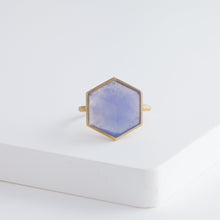 Load image into Gallery viewer, Cube blue chalcedony ring - Kolekto 
