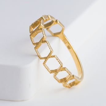 Repeat hexagon ring - Kolekto 