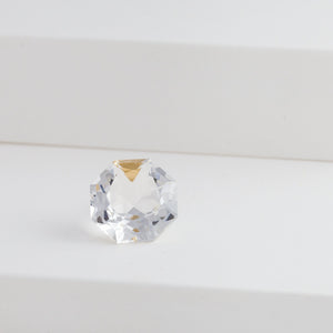 Octagon quartz stud - Kolekto 