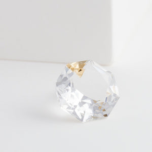 Octagon quartz stud - Kolekto 