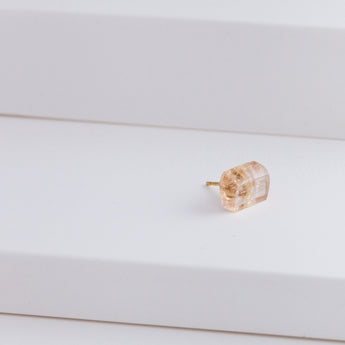 Rough stone imperial topaz stud - Kolekto 