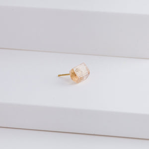 Rough stone imperial topaz stud - Kolekto 