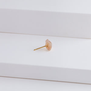 Rough stone imperial topaz stud - Kolekto 