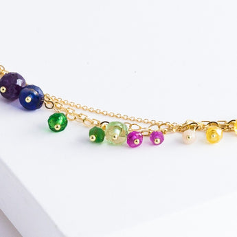 Rainbow mixed beaded bracelet - Kolekto 